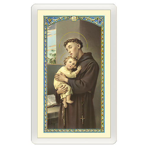 Holy card, Saint Anthony of Padua, Si Quaeris ITA 10x5 cm 1