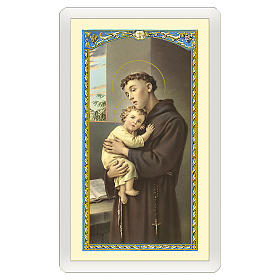 Holy card, Saint Anthony of Padua, Si Quaeris ITA 10x5 cm
