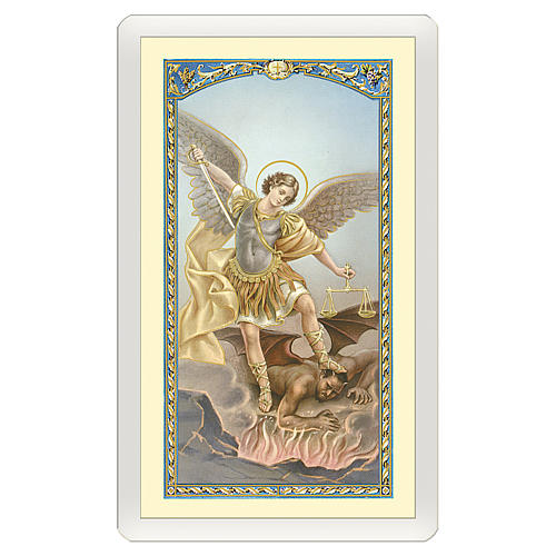 Holy card, Saint Michael Archangel, Prayer against the Wicked ITA 10x5 cm 1