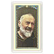 Image votive Padre Pio Prière à Padre Pio ITA 10x5 cm s1