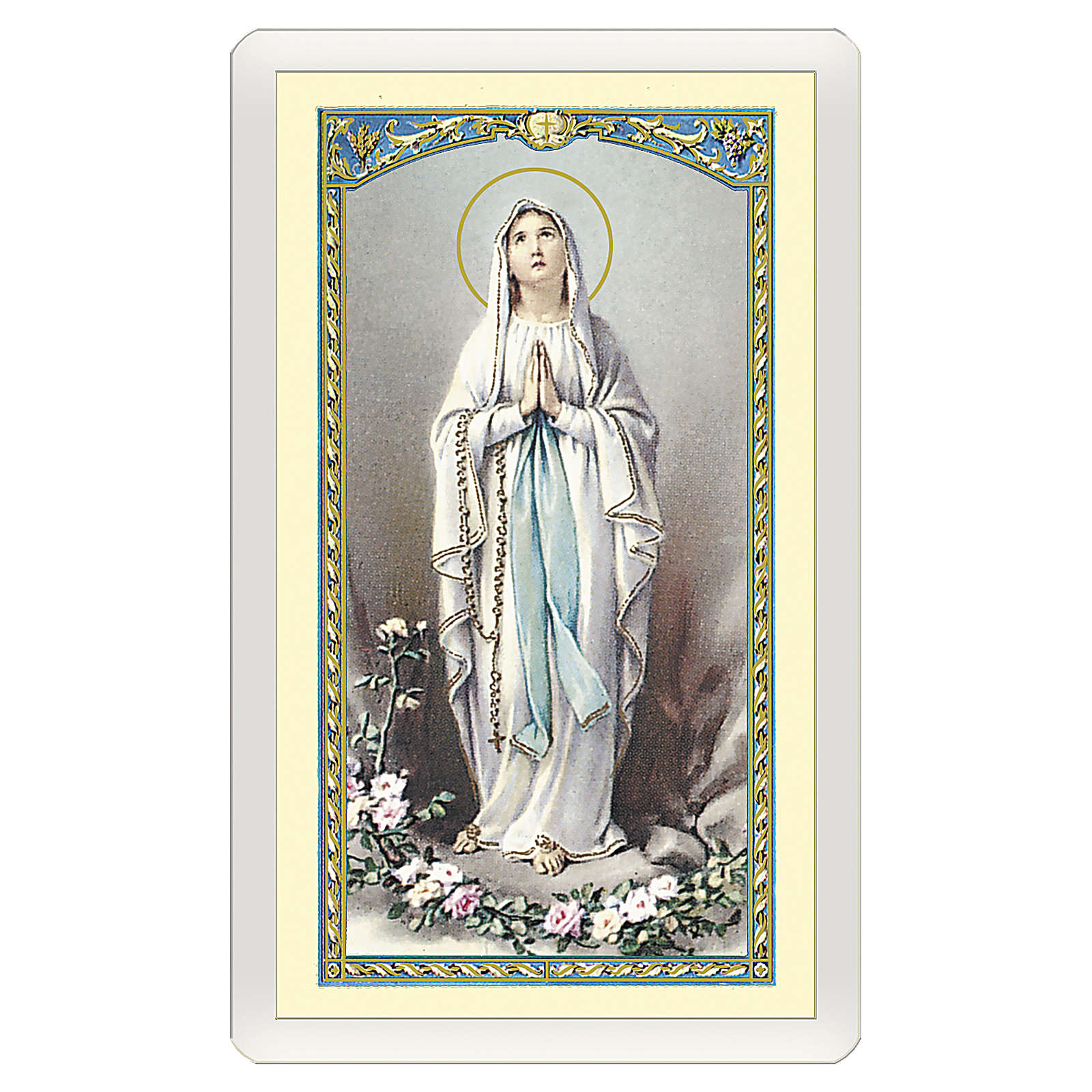 Santino Madonna Di Lourdes Novena Alla Vergine Di Lourdes Ita 10x5 Vendita Online Su Holyart