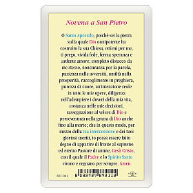 Holy card, Saint Peter, Novena to Saint Peter ITA 10x5 cm