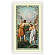 Holy card, Baptism of Jesus, Prayer to Saint John the Baptist ITA 10x5 cm s1