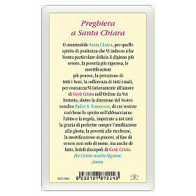 Estampa religiosa Santa Clara Oración ITA 10x5