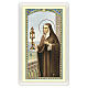 Holy card, Saint Clare, Prayer to Saint Clare ITA 10x5 cm s1