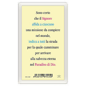 Heiligenbildchen, Don Bosco, 10x5 cm, Gebet in italienischer Sprache, laminiert