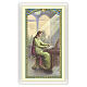 Heiligenbildchen, Heilige Cäcilia, 10x5 cm, Gebet in italienischer Sprache, laminiert s1