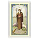 Holy card, Saint Anthony the Abbot, prayer to Saint Anthony ITA 10x5 cm s1