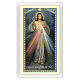 Heiligenbildchen, Barmherziger Jesus, 10x5 cm, Gebet in italienischer Sprache, laminiert s1