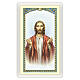 Heiligenbildchen, Segnender Jesus, 10x5 cm, Gebet in italienischer Sprache, laminiert s1