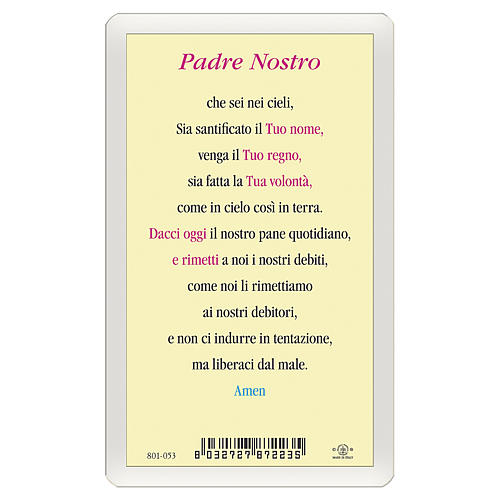 Holy card, Jesus Christ, Our Father ITA 10x5 cm 2