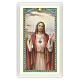 Heiligenbildchen, Heiligstes Herz Jesu, 10x5 cm, Gebet in italienischer Sprache, laminiert s1