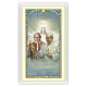Estampa religiosa Oración Agradecimiento Papas Juan XXIII y Pablo II ITA 10x5 s1