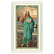 Heiligenbildchen, Jesus, Meister, 10x5 cm, Gebet in italienischer Sprache, laminiert s1