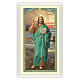 Estampa religiosa Icono del Jesús Maestro Diez Mandamientos ITA 10x5 s1