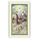 Heiligenbildchen, Heilige Dreifaltigkeit, 10x5 cm, Gebet in italienischer Sprache, laminiert s1