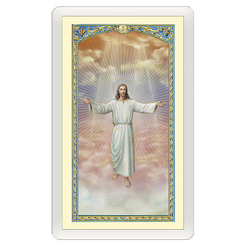 Image dévotion Jésus accueillant au ciel Les Béatitudes ITA 10x5 cm 1