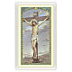 Heiligenbildchen, Der Gekreuzigte, 10x5 cm, Gebet in italienischer Sprache, laminiert s1