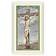 Estampa religiosa Jesús Crucificado Delante del Crucifijo ITA 10x5 s1