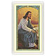 Heiligenbildchen, Jesus in der Meditation, 10x5 cm, Gebet in italienischer Sprache, laminiert s1