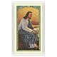 Holy card, Jesus in meditation, Prayer about aging ITA 10x5 cm s1