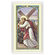 Holy card, Jesus carrying the Cross, In Illness ITA 10x5 cm s1