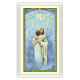 Heiligenbildchen, Jesus umarmt eine Seele, 10x5 cm, Gebet in italienischer Sprache, laminiert s1