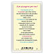 Holy card, Resurrection, Do Not Cry for Me ITA 10x5 cm s2