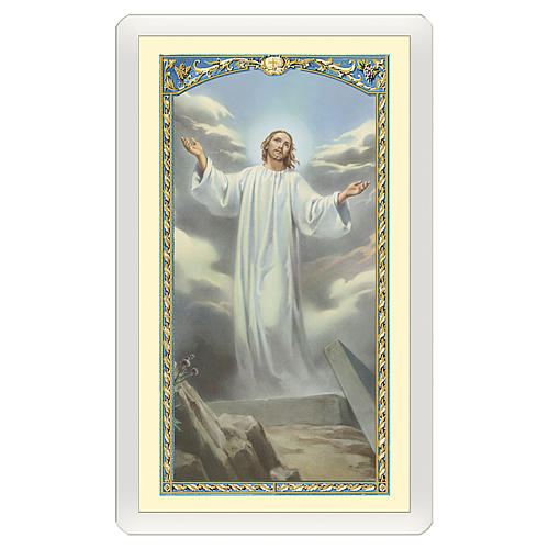 Holy card, Resurrection, Do Not Cry for Me ITA 10x5 cm 1