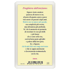 Holy card, Christ, Elderly's Prayer ITA 10x5 cm