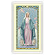 Heiligenbildchen, Wundertätige Madonna, 10x5 cm, Gebet in italienischer Sprache, laminiert s1