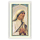 Estampa religiosa Madre Teresa de Calcuta Dónde está el Amor ITA 10x5 s1