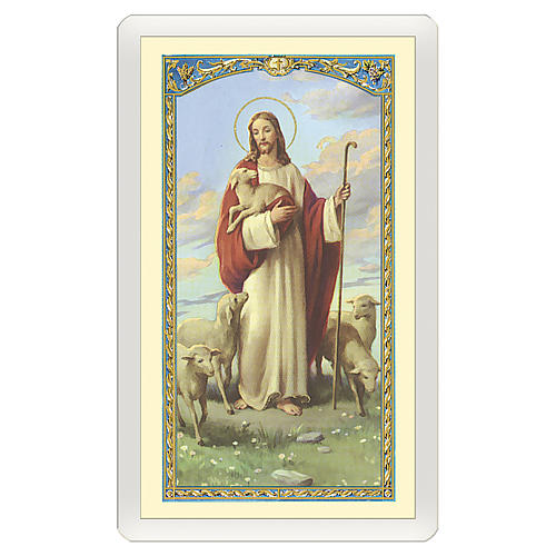 Holy card, Jesus Good Shepherd, Today I said a prayer for you ITA, 10x5 cm 1