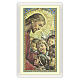 Heiligenbildchen, Jesus mit den Kindern dieser Welt, 10x5 cm, Gebet in italienischer Sprache, laminiert s1