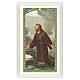 Heiligenbildchen, Heiliger Franz von Assisi, 10x5 cm, Gebet in italienischer Sprache, laminiert s1