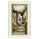 Holy card, Coming of the Holy Ghost on Mary and the Apostles, Prayer for the vocation of laypeople in the world ITA, 10x5 cm s1
