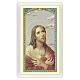 Heiligenbildchen, Heiligstes Herz Jesu, 10x5 cm, Gebet in italienischer Sprache, laminiert s1