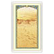 Image dévotion Image d'empreintes dans le sable Message de Tendresse ITA 10x5 cm s1
