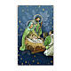Nativity holy card with stars 15x10 cm s1