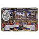 Laminated devotional image of The Last Supper by Rosselli with metal medal and Gospel text, 4x2 in s1