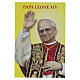 Andachtsbildchen Papst Leo XIV in Grußgeste, 10 x 5 cm s1