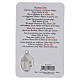 Laminated devotional image Mater Dei "Totus Tuus" with metal medal and prayer, 4x2 in s2