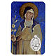 Immagine plastificata Santa Chiara con medaglia in metallo e preghiera 10x5 cm s1