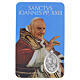 St. John XXIII card with metal medal and blessing, 4x2 in s1