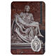 Immagine Pietà di Michelangelo con medaglia in metallo 10x5 cm s1