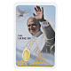 Card plastificata Papa Leone XIV con Medaglia Miracolosa 9x6 cm s1