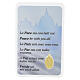 Card plastificata Papa Leone XIV con Medaglia Miracolosa 9x6 cm s2