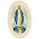 Santino della Madonna Miracolosa decoro merlettato 11x7 cm s1