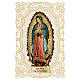 Santinho da Nossa Senhora de Guadalupe com decoração em renda 11x7 cm s1