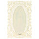 Santinho da Nossa Senhora de Guadalupe com decoração em renda 11x7 cm s2